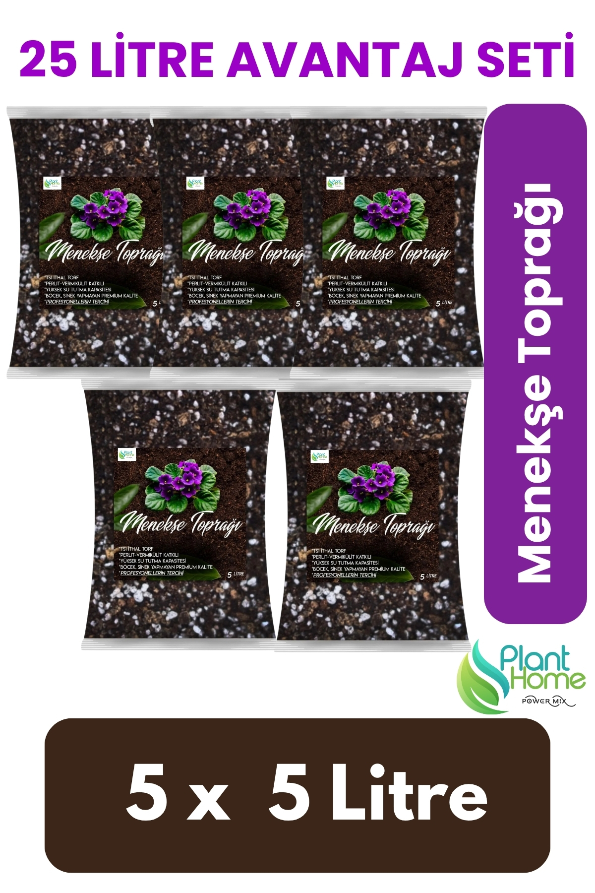1_org_zoom-676.jpg 20 Lt Menekşe Toprağı - 5x5 Lt Paket | Özel Formül | Hava Alan Yapı | Çiçeklenme Desteği - Görsel 1