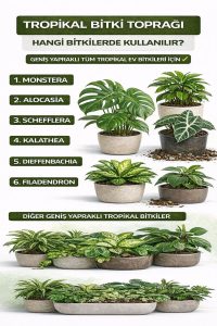15 Litre -Tropikal Bitki Toprağı Monstera – Alocasia – Schefflera İçin Sinek Yapmayan Formül - Görsel 3