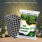 Fide Yetiştirme Seti - 10 Litre Fide Yetiştirme Toprağı (5+5 Litre) 4 Adet Viyol