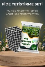 Fide Yetiştirme Seti - 10 Litre Fide Yetiştirme Toprağı (5+5 Litre) 4 Adet Viyol