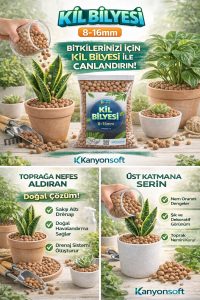 Bitki Bakımı İçin Doğal Kil Bilyesi (Hidroton) – Topraksız Tarım Kil Bilyesi - 3 Litre - Görsel 3