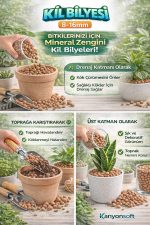 Bitki Bakımı İçin Doğal Kil Bilyesi (Hidroton) – Topraksız Tarım Kil Bilyesi - 3 Litre - Görsel 4