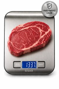 Hassas Terazi - Mutfak Tartısı - Mutfak Terazisi - Dijital Tartı - 5 Kg 1 Gr - Paslanmaz Çelik - Pil Hediyeli - Görsel 4