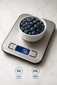 Hassas Terazi - Mutfak Tartısı - Mutfak Terazisi - Dijital Tartı - 5 Kg 1 Gr - Paslanmaz Çelik - Pil Hediyeli - Görsel 6