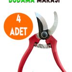 4 Adet Bağ Makası Bahçe Bitki Çiçek Ağaç Dal Budama Makası