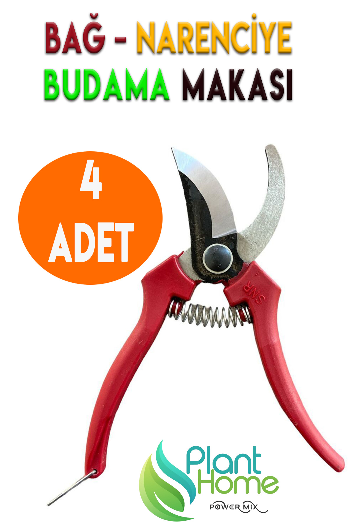 1_org_zoom-748.jpg 4 Adet Bağ Makası Bahçe Bitki Çiçek Ağaç Dal Budama Makası - Görsel 1