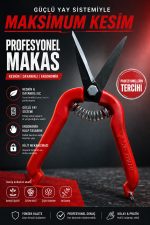 Profesyonel Bahçe Budama Makası – Yaylı Sistem, Keskin Çelik Uç, Ergonomik Sap - Görsel 3