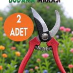2 Adet Uygun Set Fiyatlı Bağ Makası Bahçe Bitki Çiçek Ağaç Dal Budama Makası
