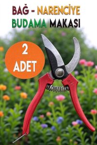 2 Adet Uygun Set Fiyatlı Bağ Makası Bahçe Bitki Çiçek Ağaç Dal Budama Makası