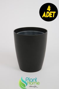 Dekoratif Siyah Orkide Saksısı - 4 Adet Set Fiyatlı -12 Pot Üretim Saksısına Uygun Kaliteli Ürün