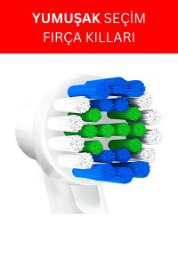 Diş Fırçası Başlığı - OralB | Braun Uyumlu - Elektrikli Diş Fırçası Yedek Başlıkları - 4'lü Paket - Görsel 4