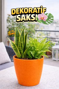 Orkide Saksısı Turuncu Dekoratif Dış Saksı 1 Adet- 12 Pot Şeffaf Orkide Üretim Saksısı Hediyeli - Görsel 2