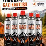 5 Adet Kamp Gaz Kartuşu 400 ML | Kartuşlu Ocak ve Pürmüz Uyumlu | Butan Gaz Tüpü | Yedek Kamp Gazı Seti