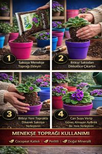 10 Litre Menekşe Toprağı - Sardunya ve Salon Bitkisi Toprağı Karışımı - Görsel 3