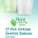 17 Pot Orkide Üretim Saksısı - Tropikal Bitki ve Köklü Bitkiler İçin Özel Üretim Saksısı 2 Adet