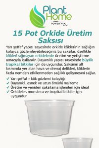 15 Pot Orkide Üretim Saksısı - 2 Adet - Görsel 2