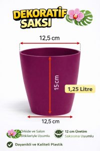 Dekoratif Orkide Saksısı - 12 Lik Üretim Saksısına Uygun Kaliteli Ürün - Görsel 3