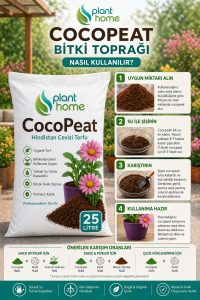 Cocopeat 25 Litre Hindistan Cevizi Torfu | Saksı ve Bitki Toprağı | Plant Home - Görsel 4