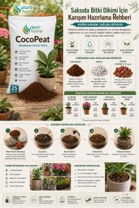 Cocopeat 25 Litre Hindistan Cevizi Torfu | Saksı ve Bitki Toprağı | Plant Home - Görsel 7